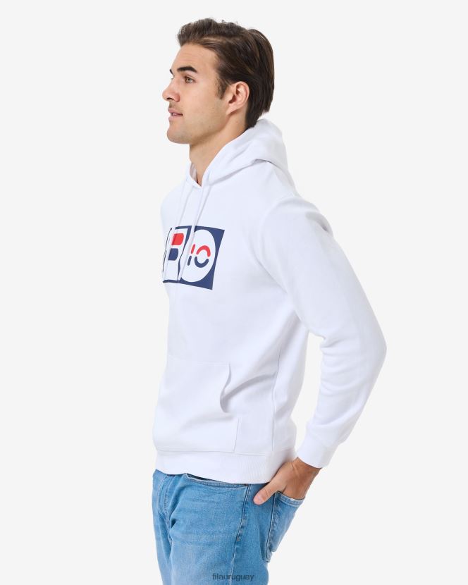 blanco FILA capucha fila unisex aniversario blanca 6L8PR22619