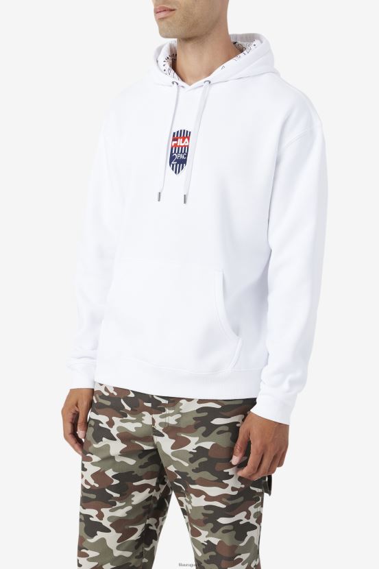 blanco FILA sudadera fila 2pac blanca con parche 6L8PR2477