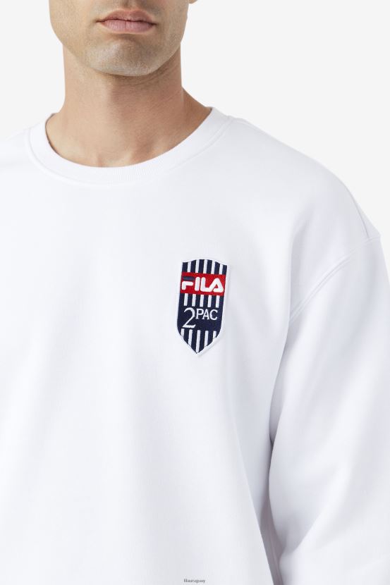 blanco FILA sudadera fila 2pac polar blanca 6L8PR2513