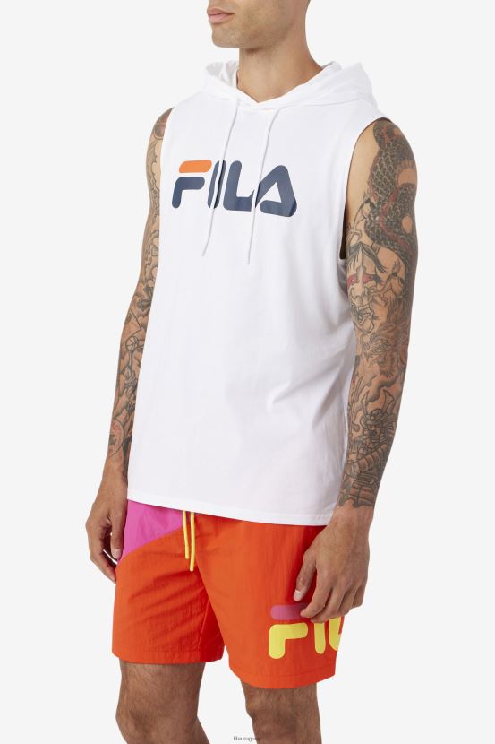 blanco/azul marino/tomate cherry FILA fila sudadera con capucha sin mangas zany en blanco/azul marino/cereza tomate 6L8PR2256