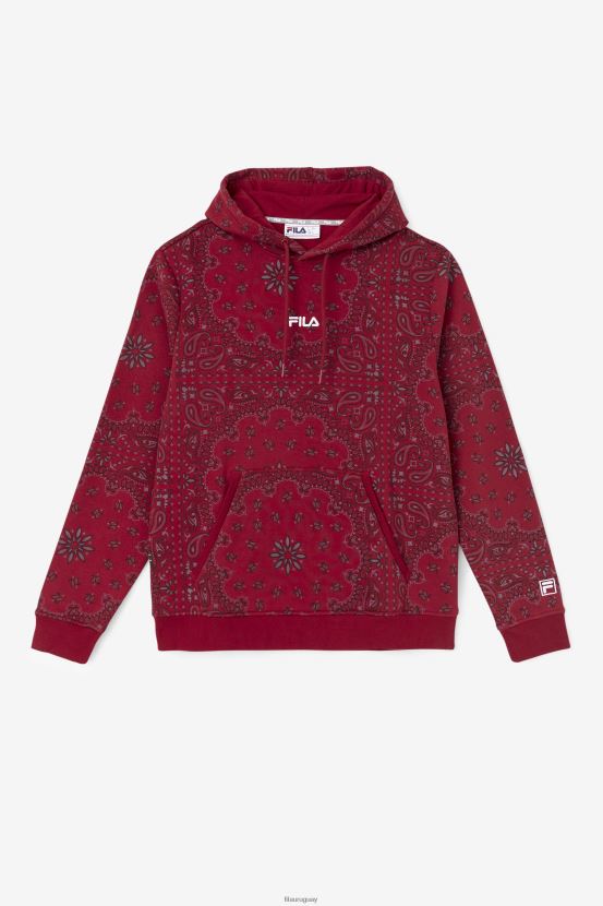 estampado de ruibarbo/bandana FILA fila sudadera con capucha seneca con estampado de ruibarbo y bandana 6L8PR2522
