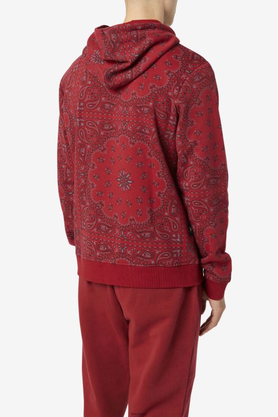 estampado de ruibarbo/bandana FILA fila sudadera con capucha seneca con estampado de ruibarbo y bandana 6L8PR2522