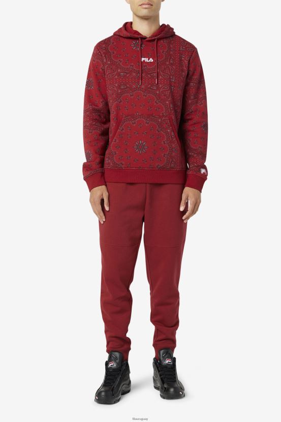 estampado de ruibarbo/bandana FILA fila sudadera con capucha seneca con estampado de ruibarbo y bandana 6L8PR2522