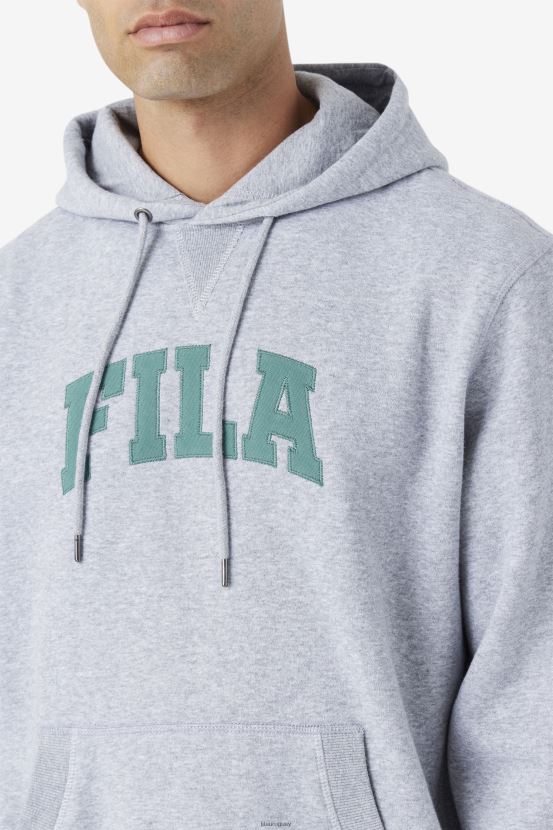 gris claro jaspeado/abeto azul FILA sudadera con capucha fila brook gris claro jaspeado/abeto azul 6L8PR2495