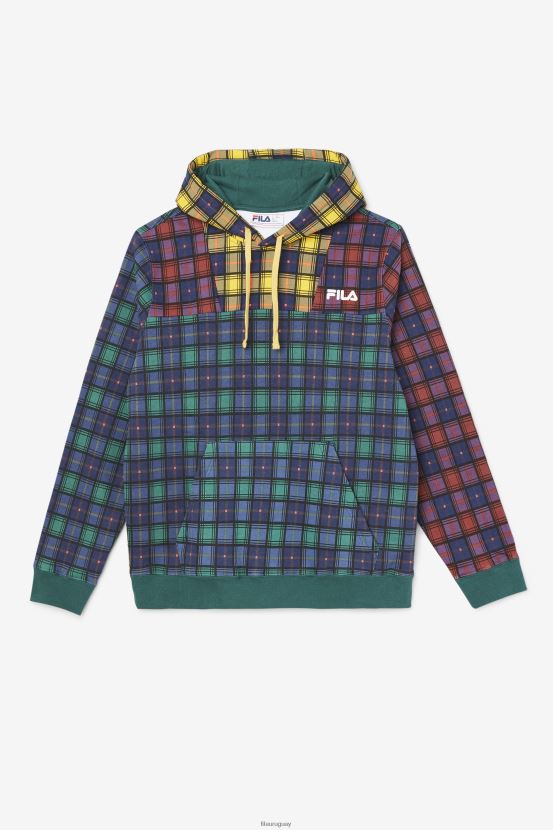 insecto de junio/ruibarbo/azul marino FILA sudadera con capucha a cuadros junio bug/rhubarb/navy dorm fila 6L8PR2480