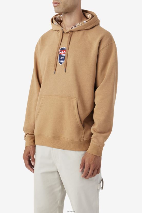 marrón tabaco FILA Sudadera con capucha y parche 2pac fila marrón tabaco 6L8PR2476