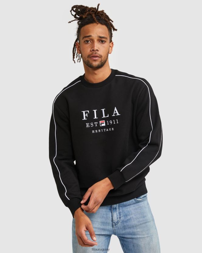 negro FILA fila unisex Heritage Crew negro 6L8PR22593