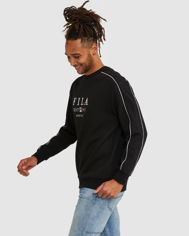 negro FILA fila unisex Heritage Crew negro 6L8PR22593