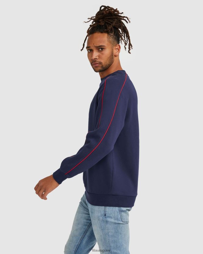 nueva marina FILA fila unisex Heritage Crew New Navy 6L8PR22591