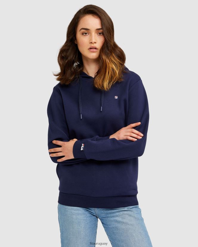 nueva marina FILA sudadera con capucha unisex badge 2.0 fila new azul marino 6L8PR22624