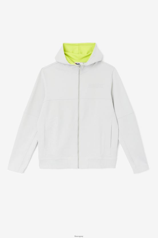 ponche de piedra/cal FILA kayra sudadera con capucha y cremallera completa fila stone/lime punch 6L8PR2458