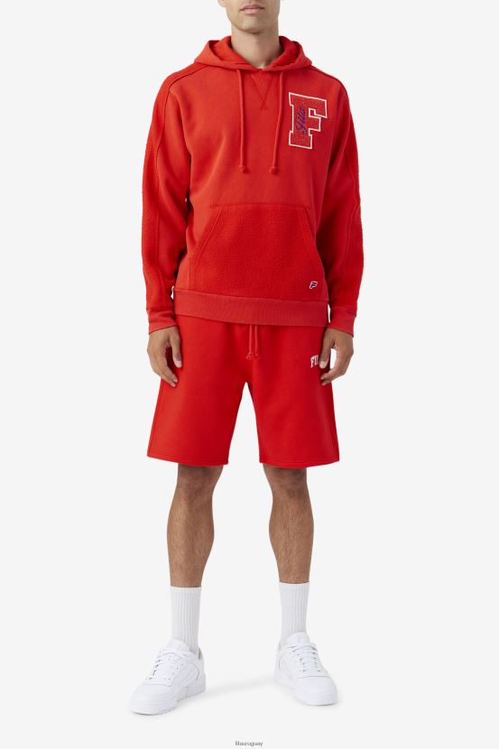 rojo fuego/azul FILA sudadera con capucha fila bryson vintage wash rojo fuego/azul 6L8PR2519