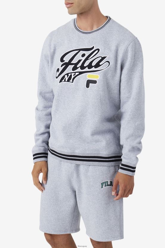 gris claro jaspeado/negro/mimosa FILA sudadera taylor cuello redondo gris claro jaspeado/negro/mimosa fila 6L8PR2497