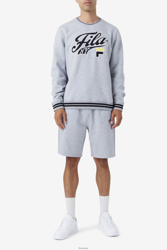 gris claro jaspeado/negro/mimosa FILA sudadera taylor cuello redondo gris claro jaspeado/negro/mimosa fila 6L8PR2497