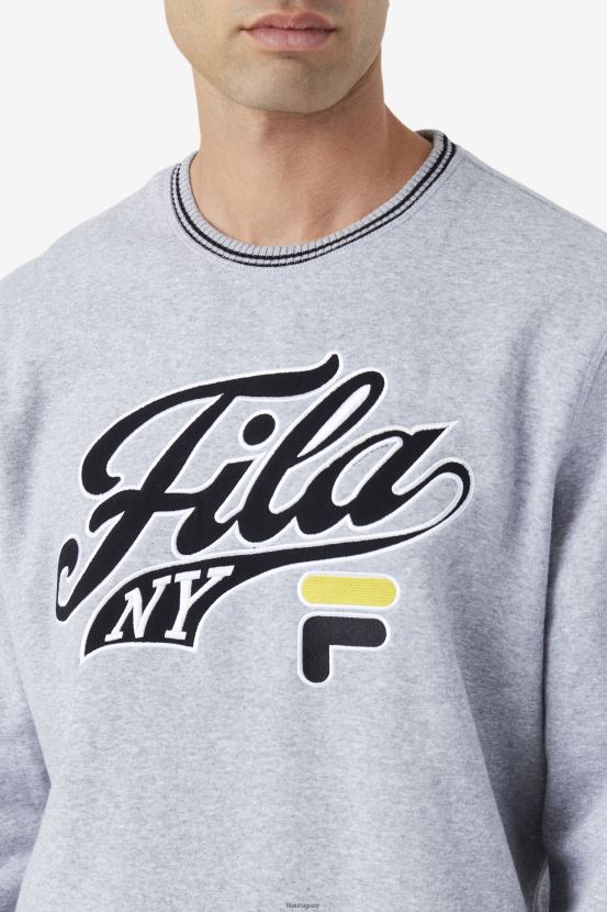 gris claro jaspeado/negro/mimosa FILA sudadera taylor cuello redondo gris claro jaspeado/negro/mimosa fila 6L8PR2497