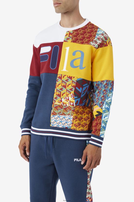 océano/ruibarbo/blanco FILA sudadera fila hansi ocean/rhubarb/white 6L8PR2469