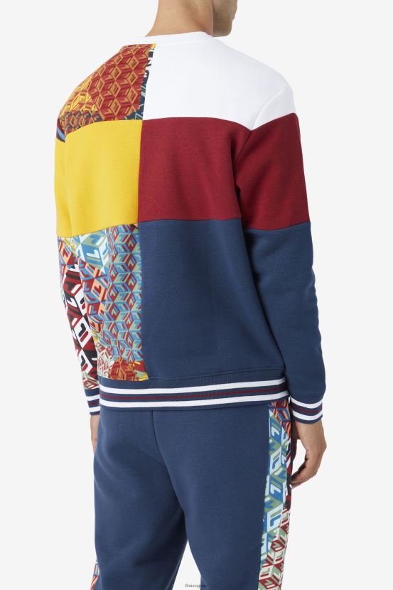 océano/ruibarbo/blanco FILA sudadera fila hansi ocean/rhubarb/white 6L8PR2469