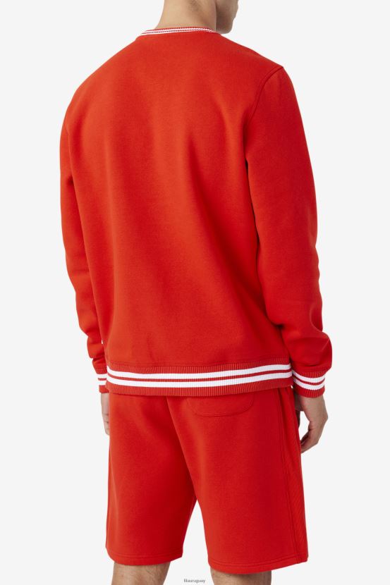 rojo fuego/azul/blanco FILA sudadera con cuello redondo taylor rojo fuego/azul/blanco fila 6L8PR2498