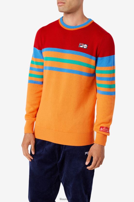 naranja/rojo/verde/azul FILA suéter de cachemira naranja/rojo/verde/azul fila 6L8PR22538