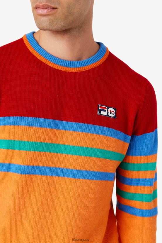 naranja/rojo/verde/azul FILA suéter de cachemira naranja/rojo/verde/azul fila 6L8PR22538