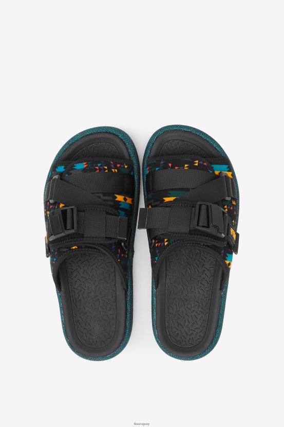 negro/insecto de junio/azafrán FILA chanclas fila atlas para hombre negro/june bug/saffron 6L8PR2195