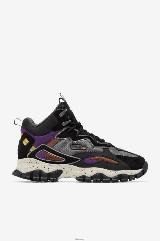 negro/morado/pelícano FILA fila ray tracer tr 2 mid negro/púrpura/pelican para hombre 6L8PR2163