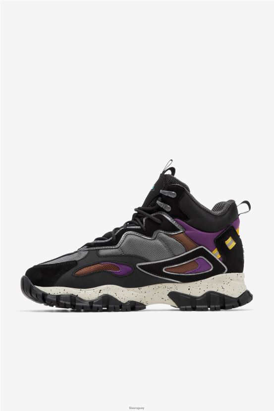 negro/morado/pelícano FILA fila ray tracer tr 2 mid negro/púrpura/pelican para hombre 6L8PR2163