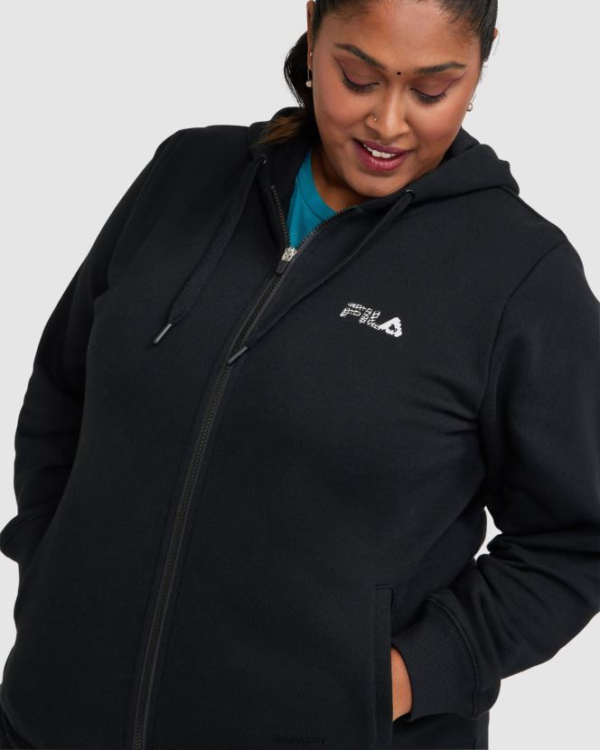 negro FILA fila rebecca zip thru negras para mujer 6L8PR22862