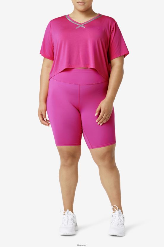 Rosa brillante FILA top corto hi-low fi-lux fila rosa brillante 6L8PR21916
