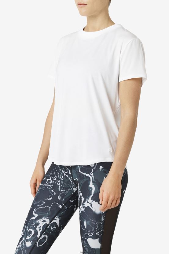 blanco FILA camiseta fi-lux manga corta fila blanca 6L8PR21901