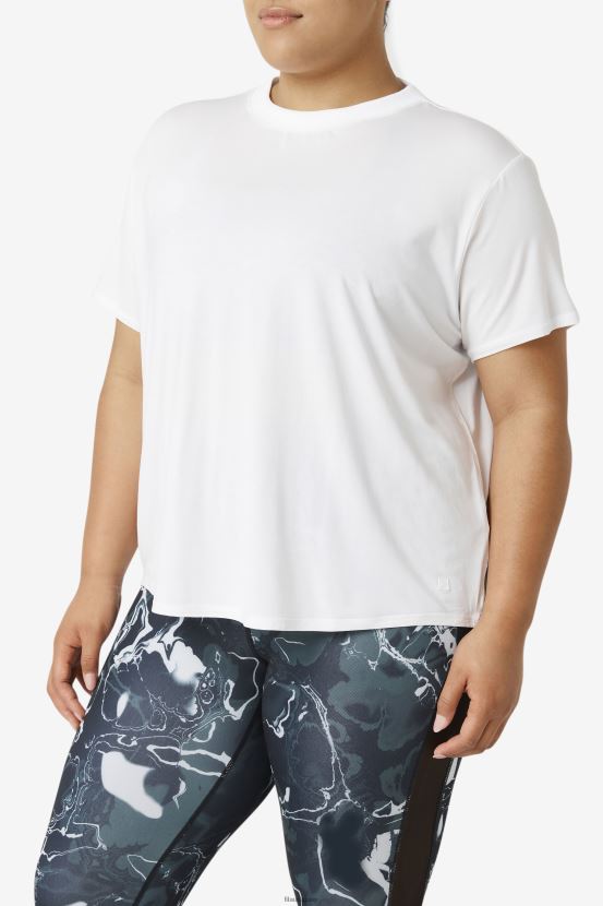 blanco FILA camiseta fila blanca manga corta fi-lux 6L8PR21920