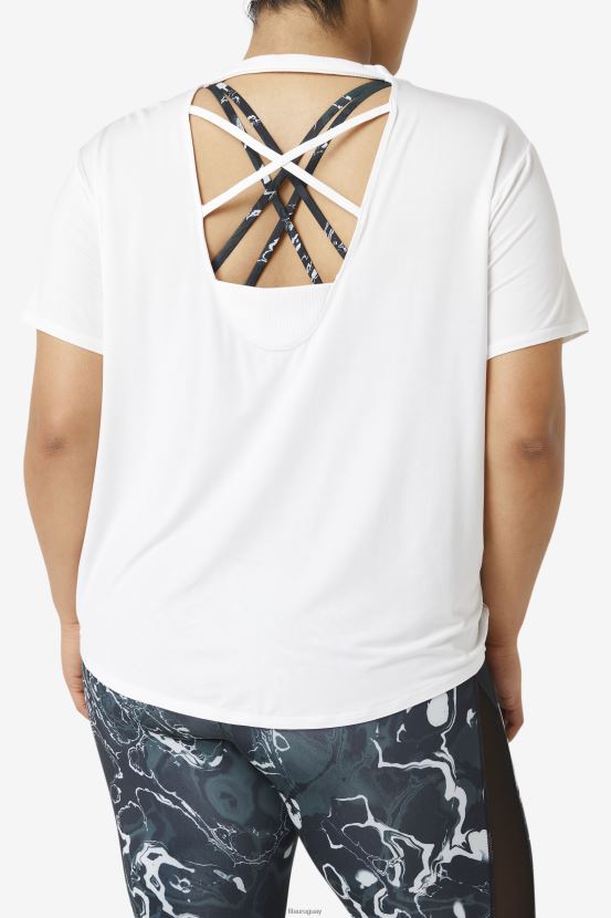 blanco FILA camiseta fila blanca manga corta fi-lux 6L8PR21920
