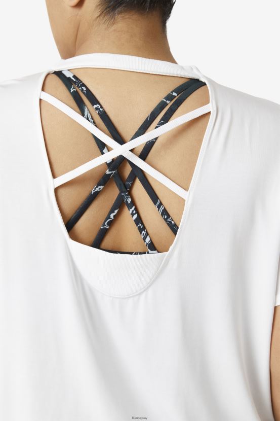 blanco FILA camiseta fila blanca manga corta fi-lux 6L8PR21920