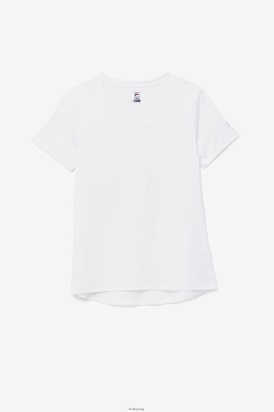 blanco FILA fila pickleball sedoso con cuello en v blanco 6L8PR22027
