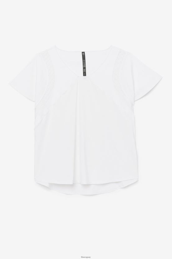 blanco FILA fila uplift top texturizado manga corta blanco 6L8PR21909