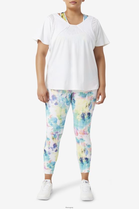 blanco FILA fila uplift top texturizado manga corta blanco 6L8PR21909