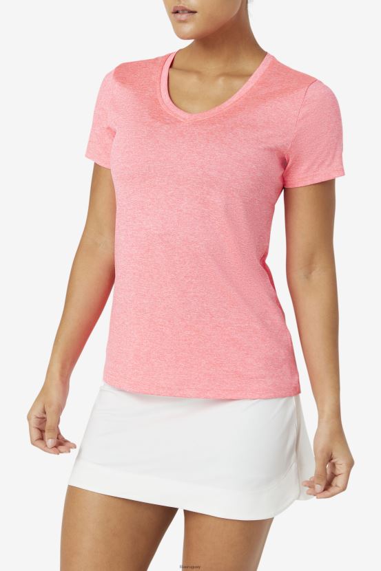 diva rosa brezo FILA diva pink heather fila pickleball sedoso cuello en v 6L8PR22031