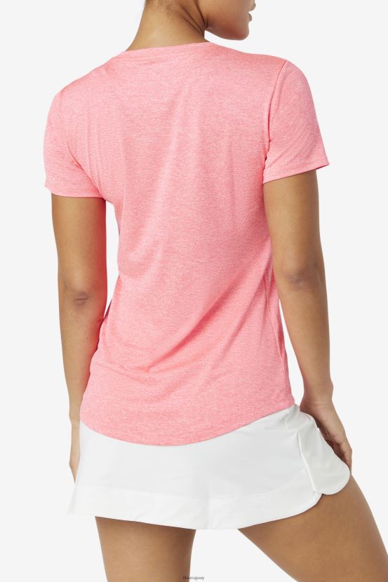 diva rosa brezo FILA diva pink heather fila pickleball sedoso cuello en v 6L8PR22031