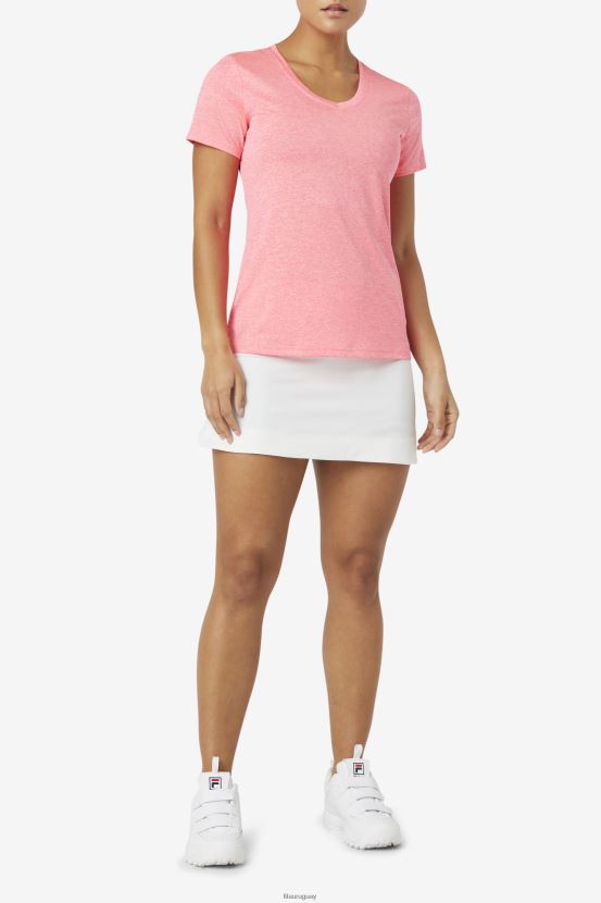 diva rosa brezo FILA diva pink heather fila pickleball sedoso cuello en v 6L8PR22031
