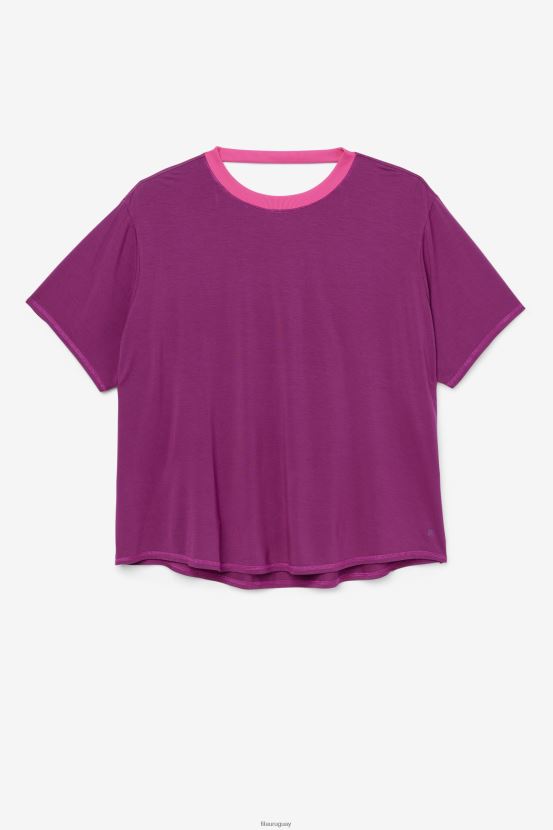 morado magenta FILA fila fi-lux top manga corta magenta violeta 6L8PR21921
