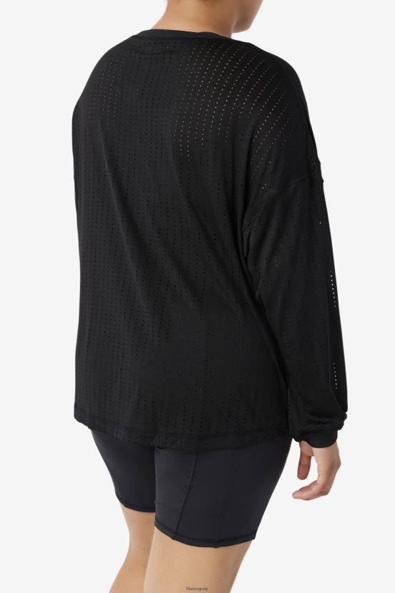 negro FILA camiseta fila fi-lux malla manga larga negra 6L8PR21887