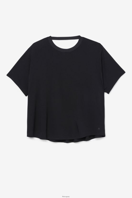 negro FILA camiseta fila fi-lux negra manga corta 6L8PR21923