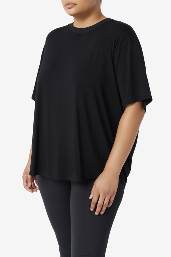 negro FILA camiseta fila fi-lux negra manga corta 6L8PR21923