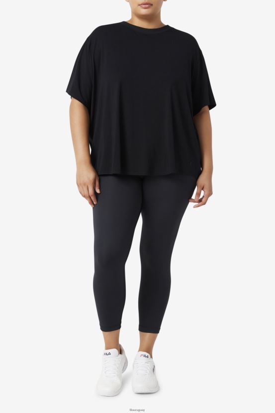 negro FILA camiseta fila fi-lux negra manga corta 6L8PR21923