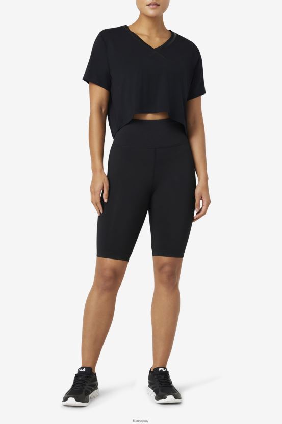 negro FILA crop top alto-bajo fi-lux fila negro 6L8PR21859