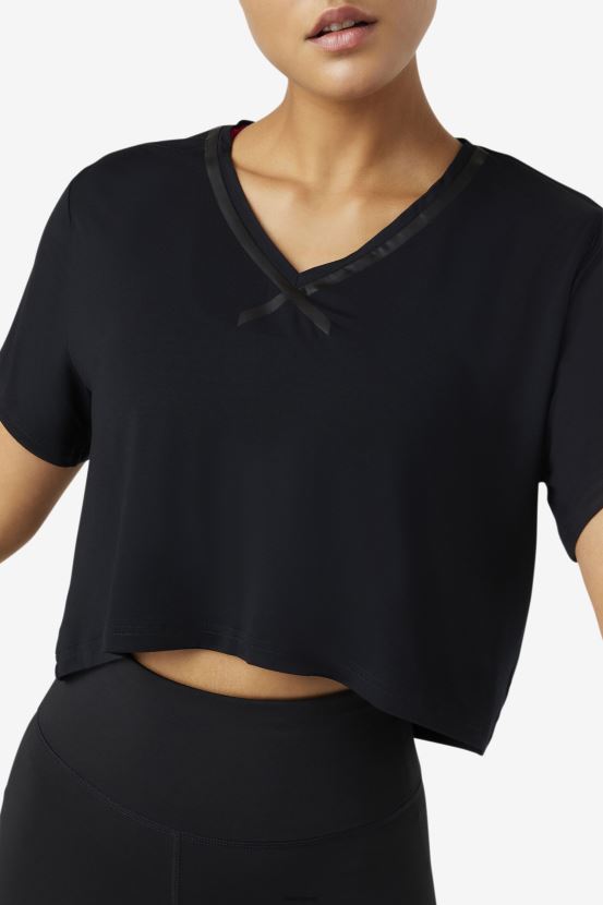 negro FILA crop top alto-bajo fi-lux fila negro 6L8PR21859