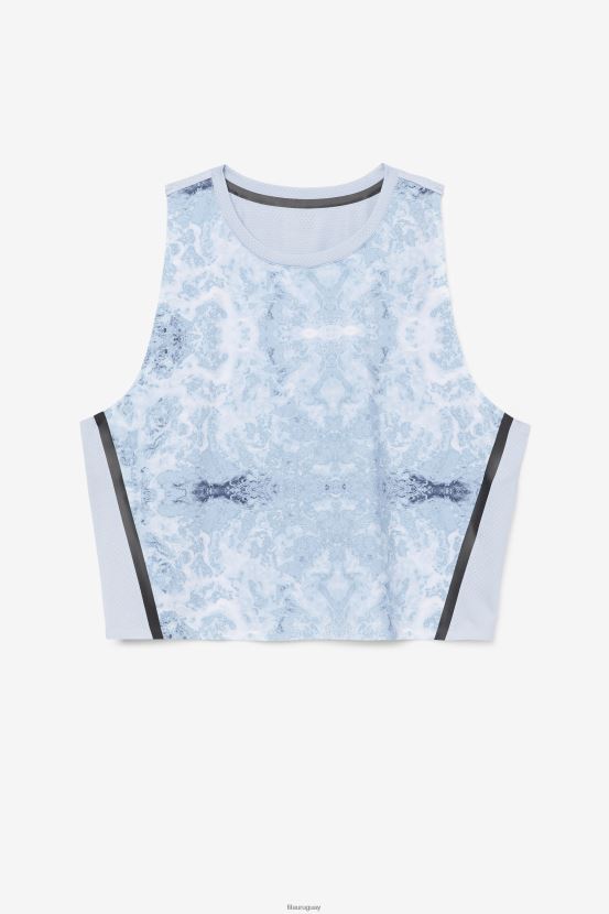 niebla azul/negro FILA top corto deportivo uplift fila blue fog/black 6L8PR21934