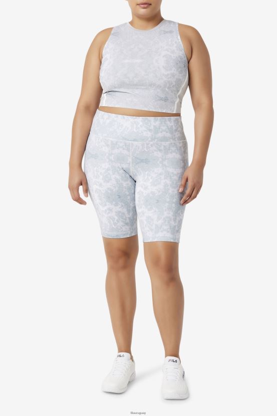 tiro alto/blanco FILA fila uplift top corto deportivo de talle alto/blanco 6L8PR21933