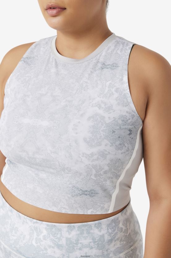 tiro alto/blanco FILA fila uplift top corto deportivo de talle alto/blanco 6L8PR21933