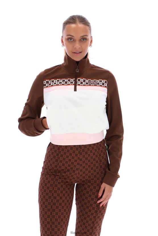 FILA fila laura sudadera con estampado de cremallera 1/4 6L8PR23406